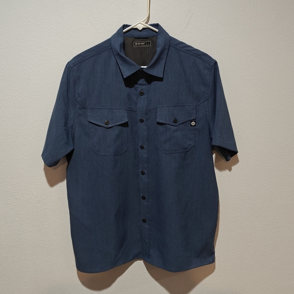 Hi Tech Fishing Shirt Large Ventilation Short Sleeve Sun Protection Short Sleeve - Picture 2 of 9